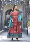 Basanti Vol 3 Georgette Heavy Wedding Wear Gown With Dupatta
